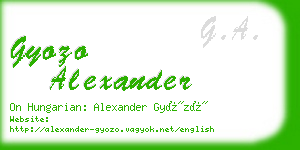 gyozo alexander business card